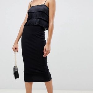 Asos High-Waisted Black Pencil Skirt